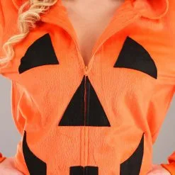 Fun Costumes Adult Pumpkin Jumpsuit Costume -VooDoo Costumes shop adult pumpkin costume jumpsuit alt 3