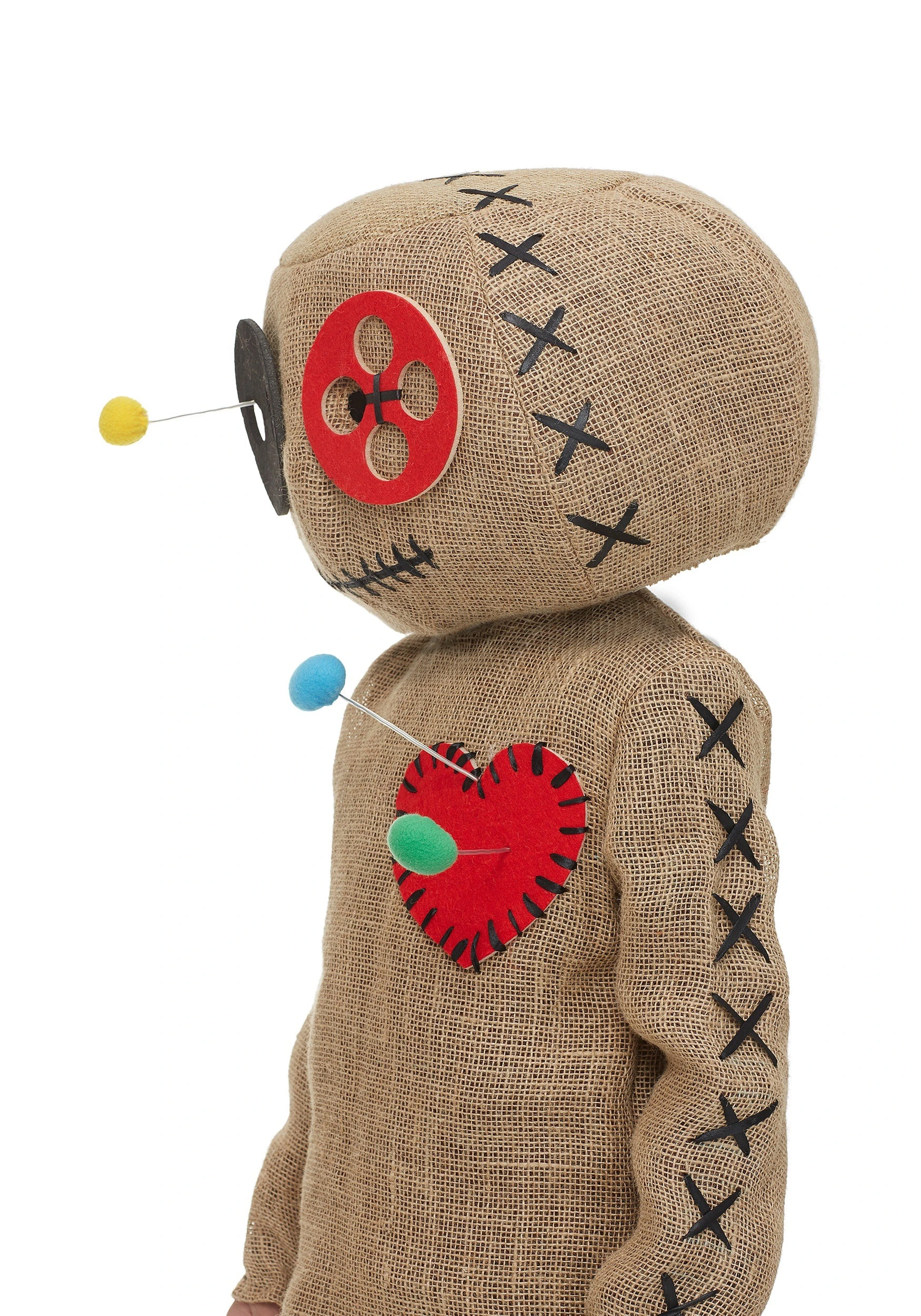 Fun Costumes Burlap Voodoo Doll Costume For Kids 2 Fun Costumes Burlap Voodoo Doll Costume For Kids - Image 2