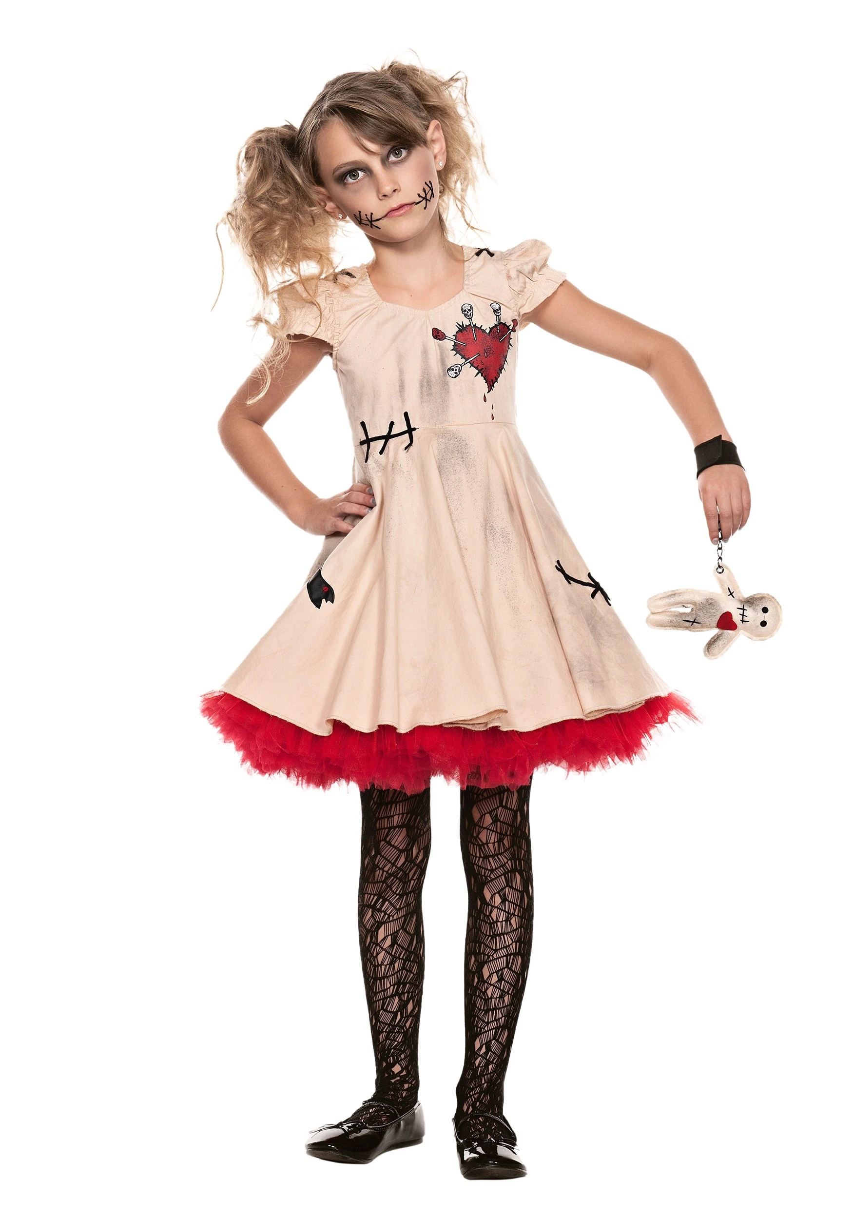 Seeing Red Voodoo Doll Girls Costume 1 Seeing Red Voodoo Doll Girls Costume