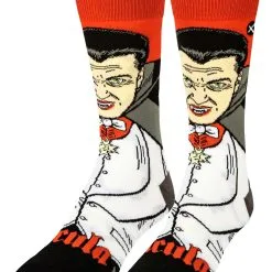 Odd Sox Dracula Crew Straight Socks For Adults -VooDoo Costumes shop dracula crew straight socks alt 2