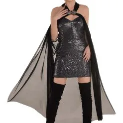 AMSCAN Women's Draped Gothic Cape Accessory