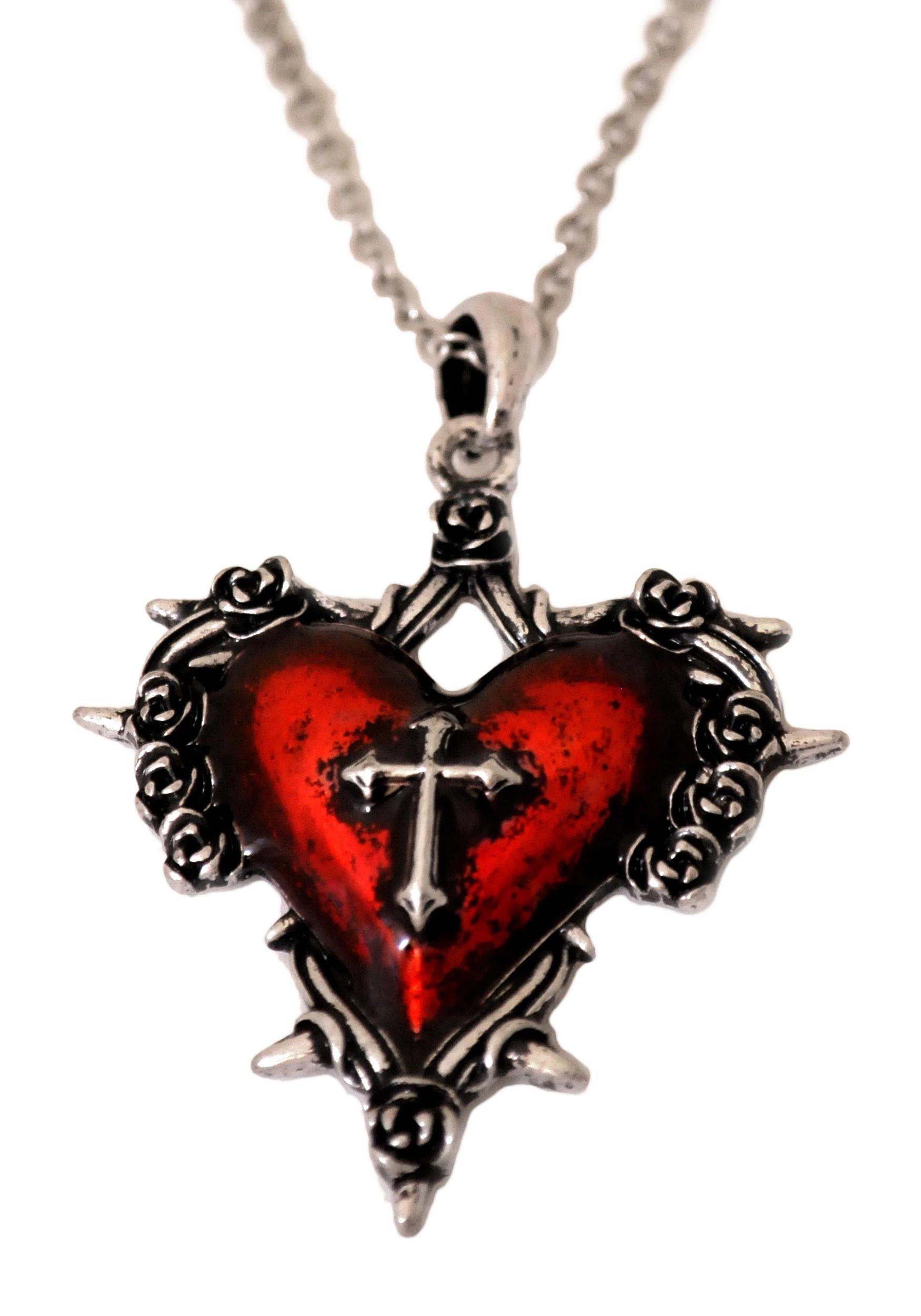 Western Fashion Heart Necklace With Cross 1 Western Fashion Heart Necklace With Cross