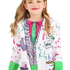 Jerry Leigh Mad Scientist Girl's Costume -VooDoo Costumes shop kids mad scientist costume alt 1