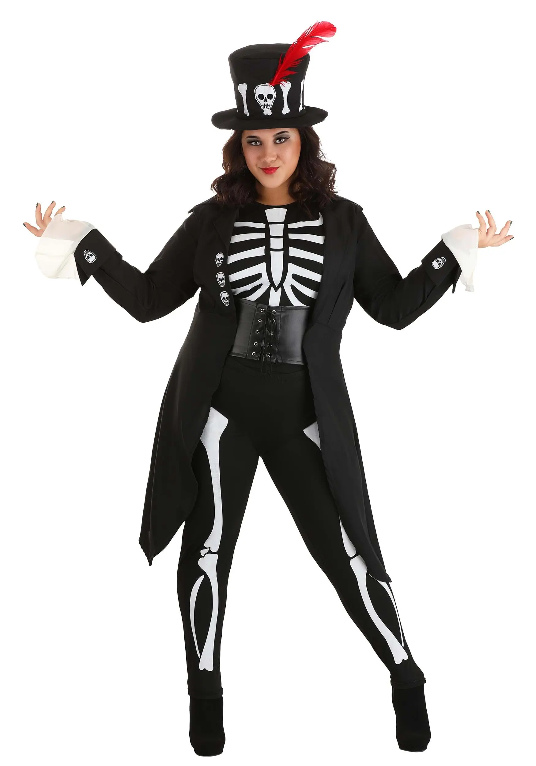 Fun Costumes Plus Size Ladies Voodoo Skeleton Costume 6 Fun Costumes Plus Size Ladies Voodoo Skeleton Costume - Image 6