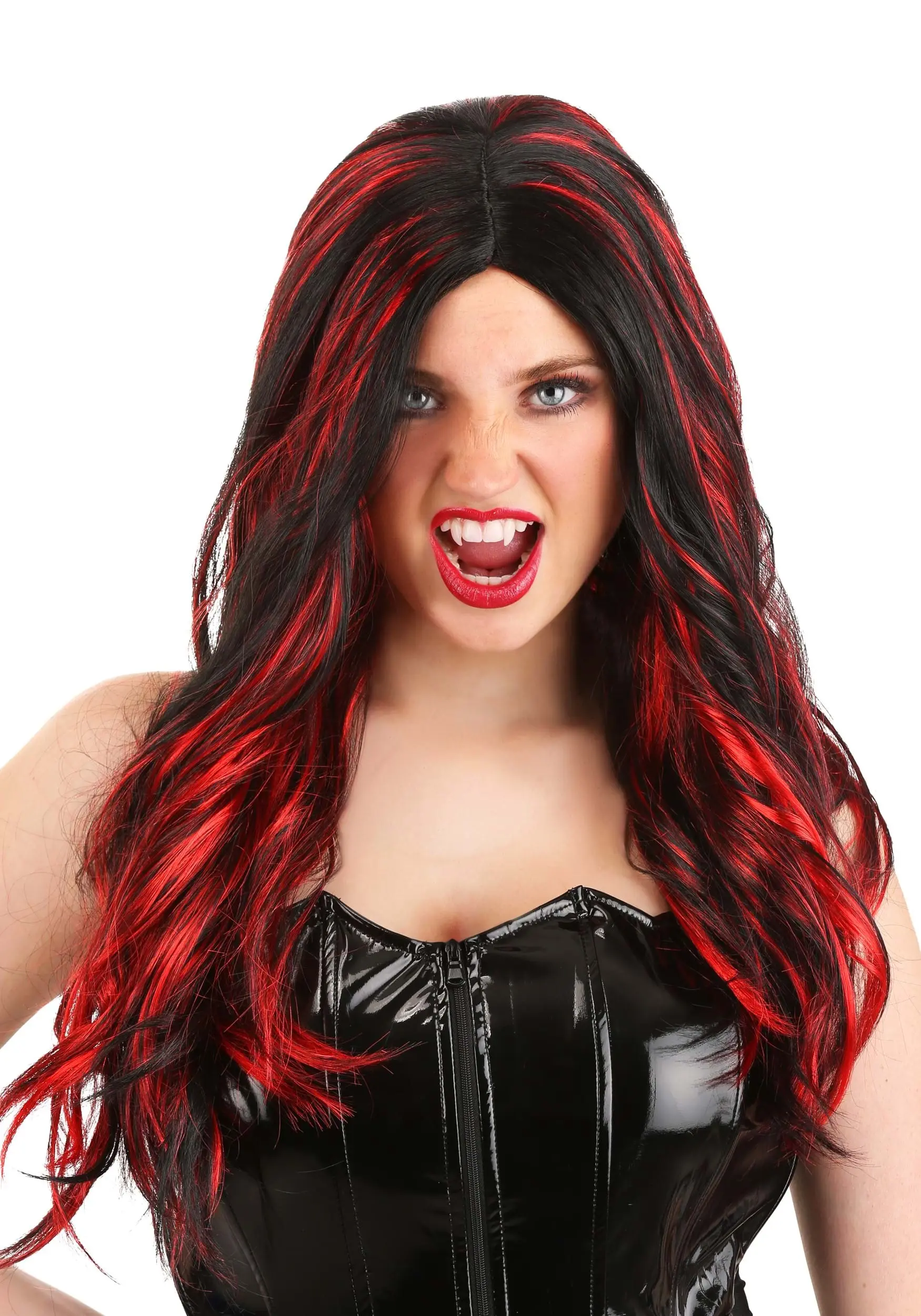 Partytime Costume & Lingerie (Yiwu) Factory Black And Red Vampire Wig For Women 1 Partytime Costume & Lingerie (Yiwu) Factory Black And Red Vampire Wig For Women