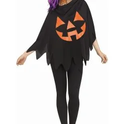 Fun World Women's Dark Jack O'Lantern Poncho