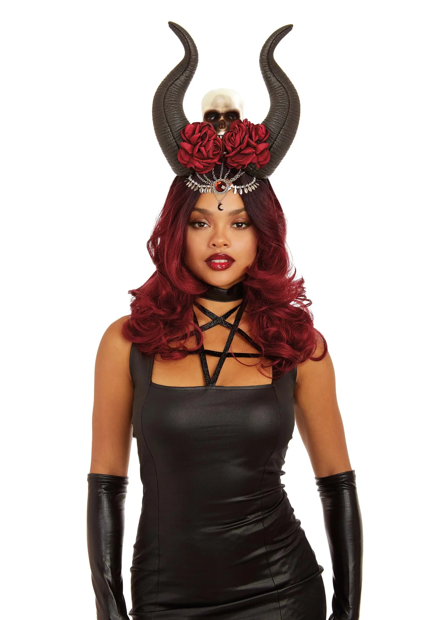 Dreamgirl Horn & Skull Women's Headpiece 1 Dreamgirl Horn & Skull Women's Headpiece