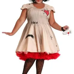 Seeing Red Womens Plus Size Voodoo Doll Costume